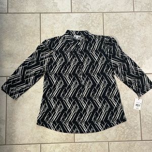 NWT Ophelia Roe 3/4 sleeve blouse size XL